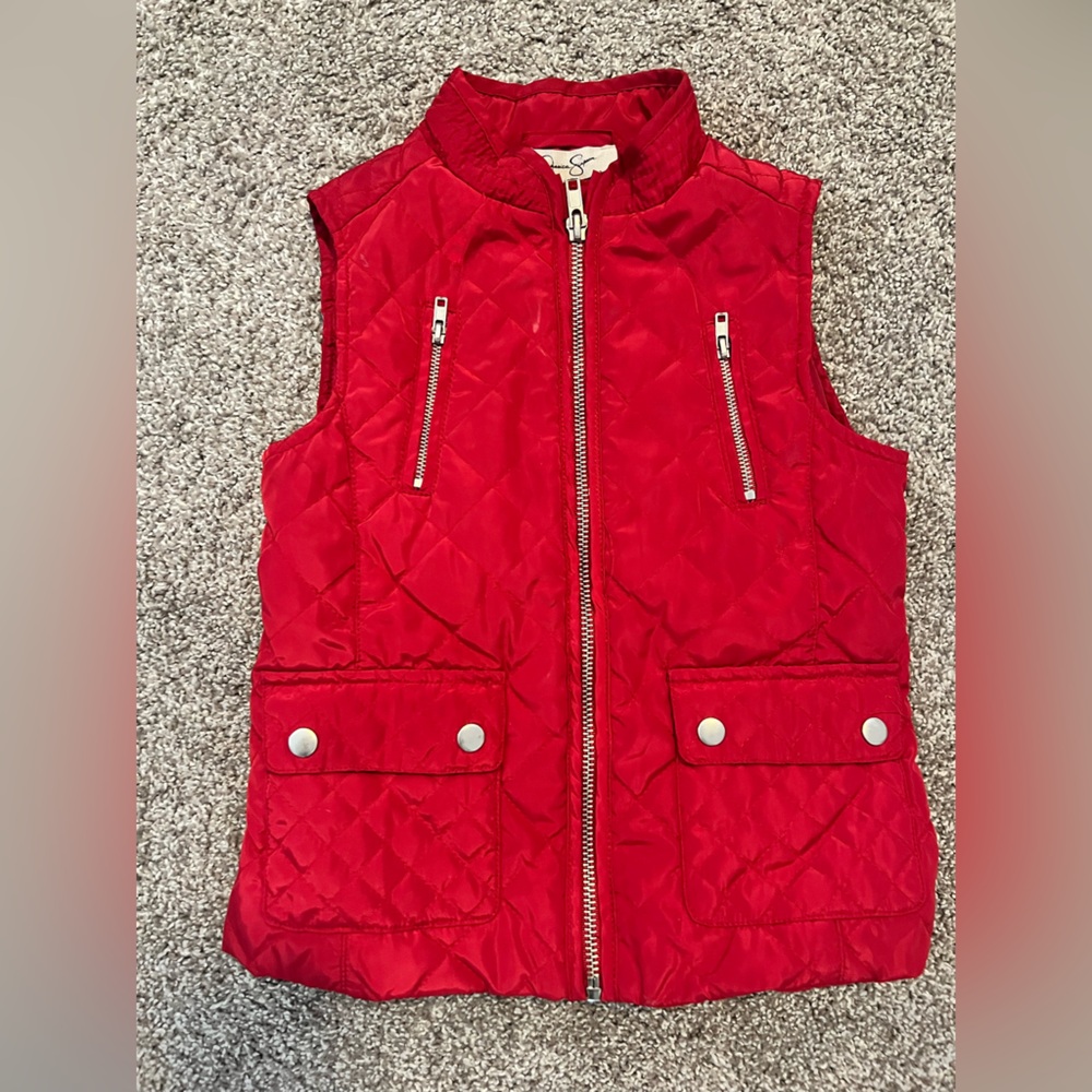 Red Quilted Puffy Vest